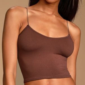 Free People Brami Washed Burgundy Bra Top